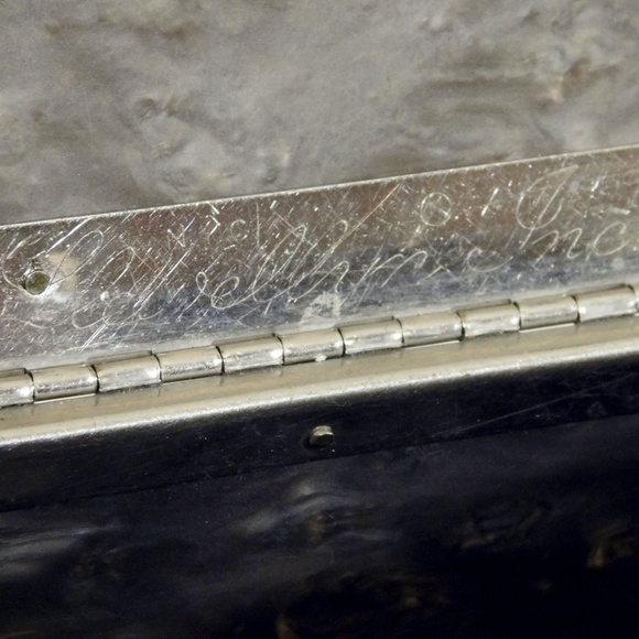 1950s NYC Llewellyn Inc Lucite Pearlized Dove Gray Barrol Purse - Picture 4 of 9